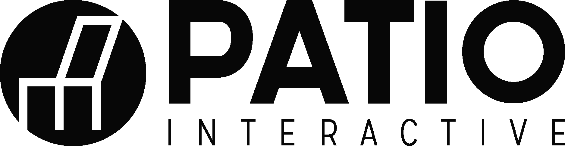 Patio Interactive Black Logo Vector Logo